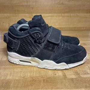 Nike Air Trainer Victor Cruz Size 9 Triple Black Suede White Oreo Shoes